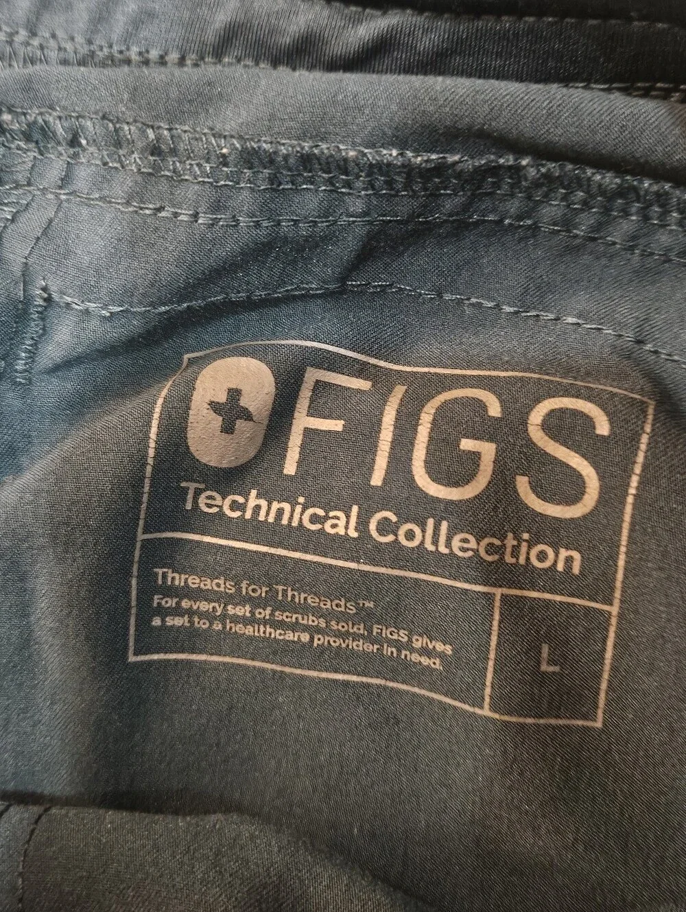 Figs Men's Axim Straight Leg Caribbean Blue Cargo Scrub Pants Size Large